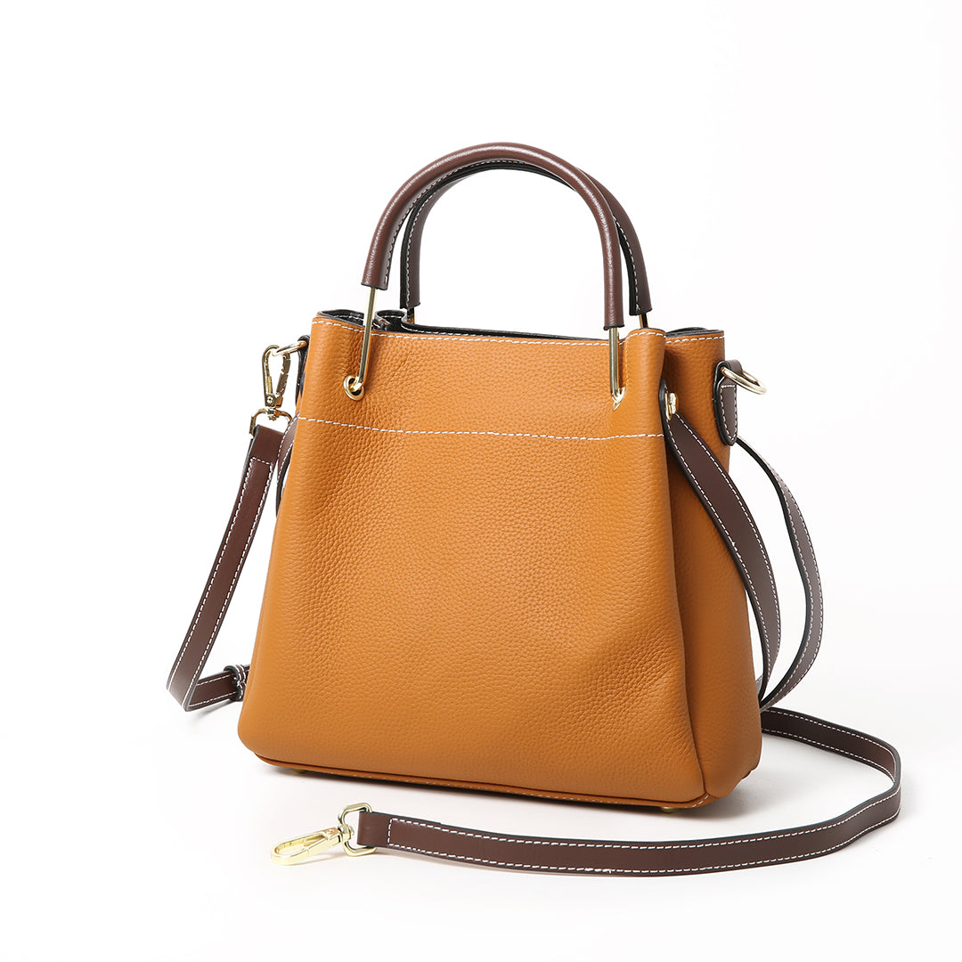 Valencia Brown Original Leather Crossbody & Shoulder Top Handle Bag - Luxury 1pc for Women