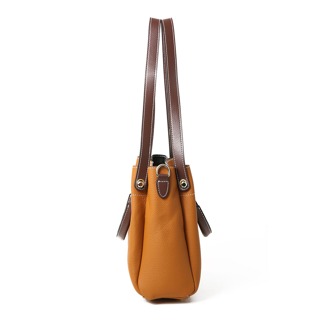 Valencia Brown Original Leather Crossbody & Shoulder Top Handle Bag - Luxury 1pc for Women