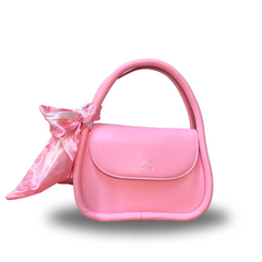 Selene Pink Small Designer Top Handle Purse Vegan Leather Handbag with Removable Crossbody Strap