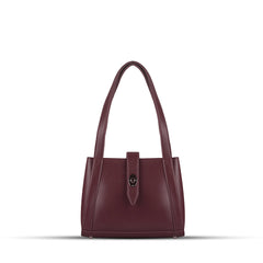 Mia Maroon Vegan Leather Luxury Designer Ladies Shoulder Handbag for Women