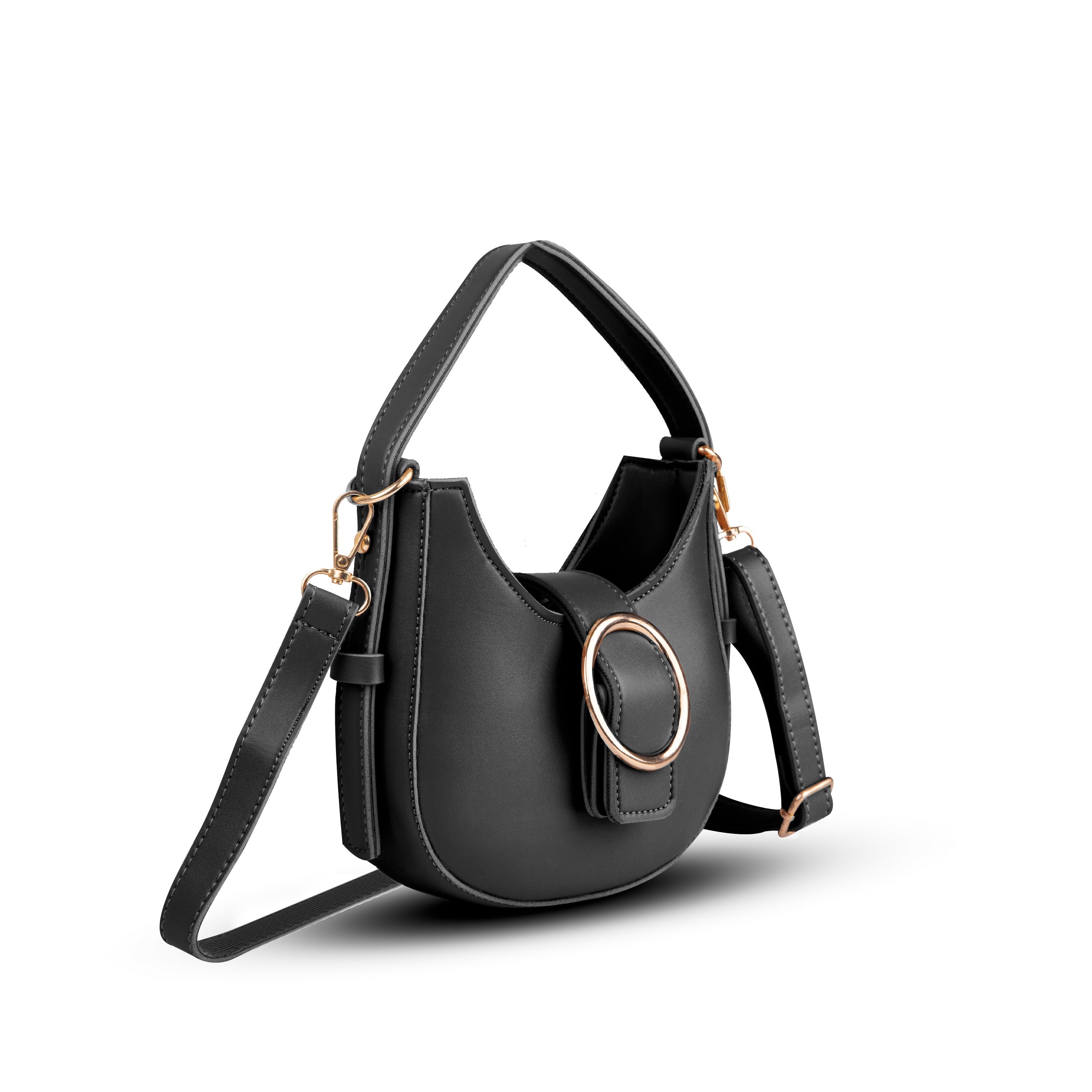 Chia Black Hobo Handbag