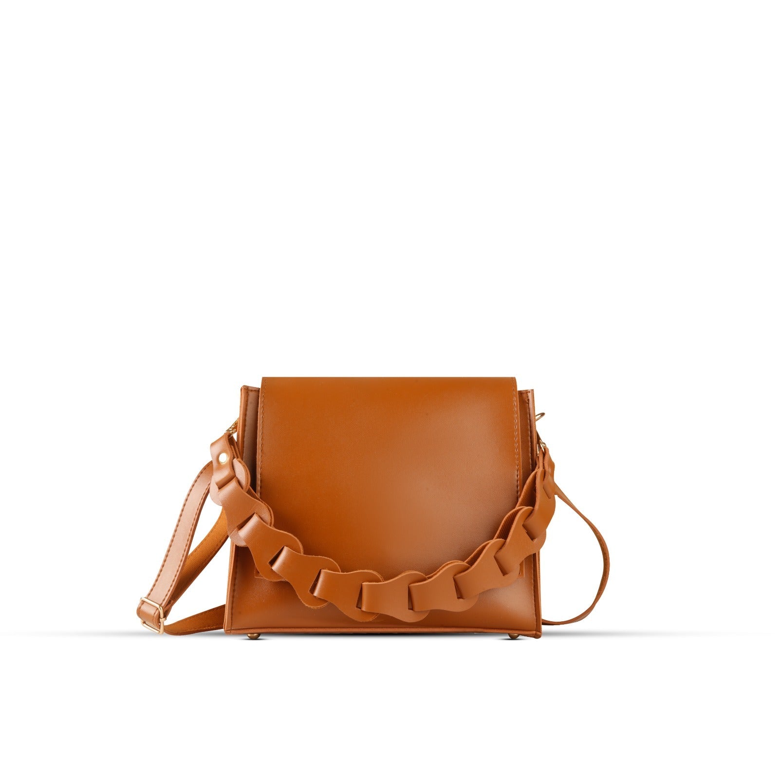 Fiona Front Flap Brown Handbag