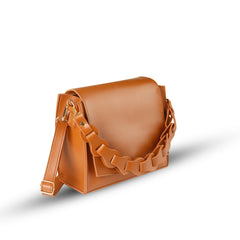 Fiona Front Flap Brown Handbag