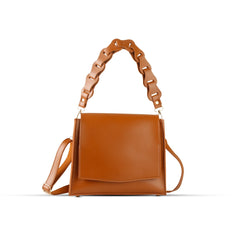 Fiona Front Flap Brown Handbag