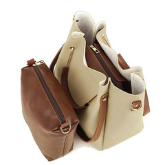 Georgia Beige Shoulder Handbag