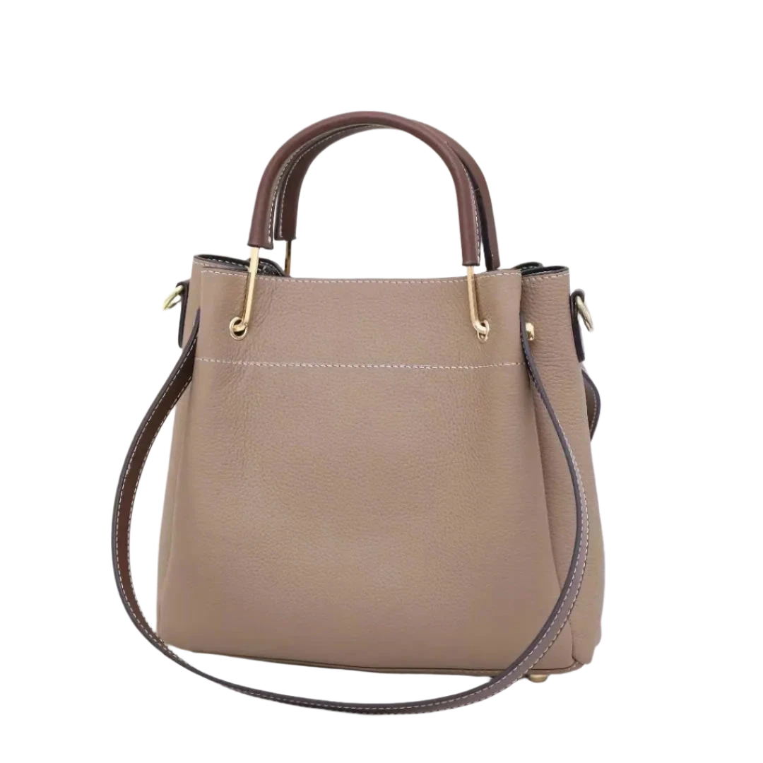 Valencia Elephant Grey Original Leather Crossbody & Shoulder Top Handle Bag - Luxury 1pc for Women