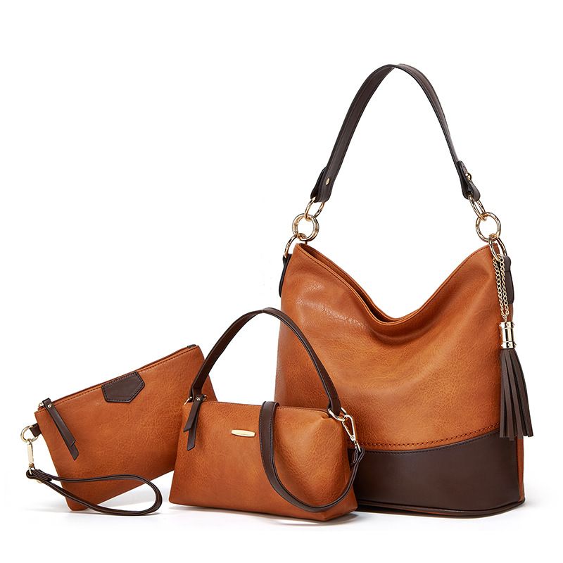 Hazel 3-piece Brown Handbag