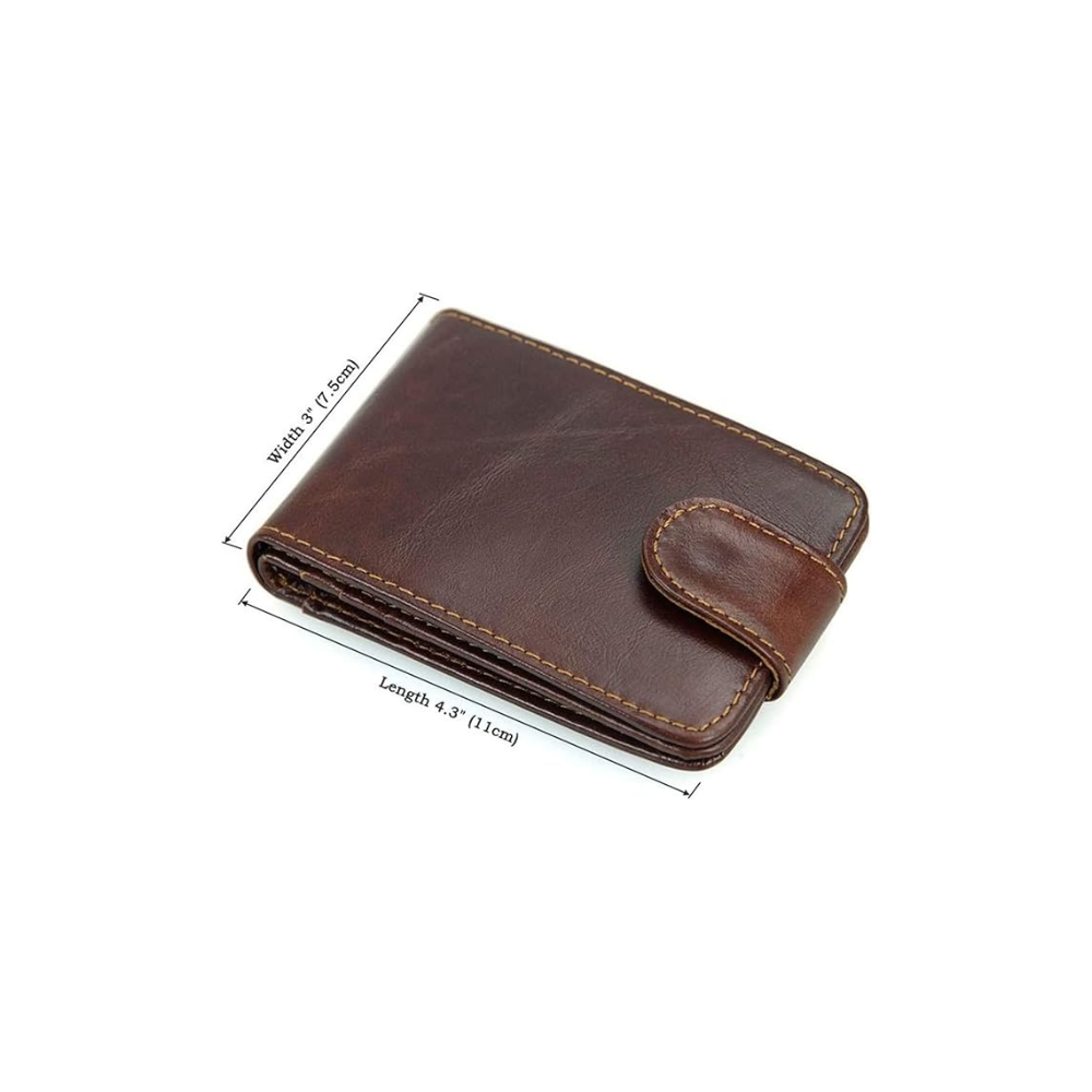 Men's Bifold Leather Wallet Brown