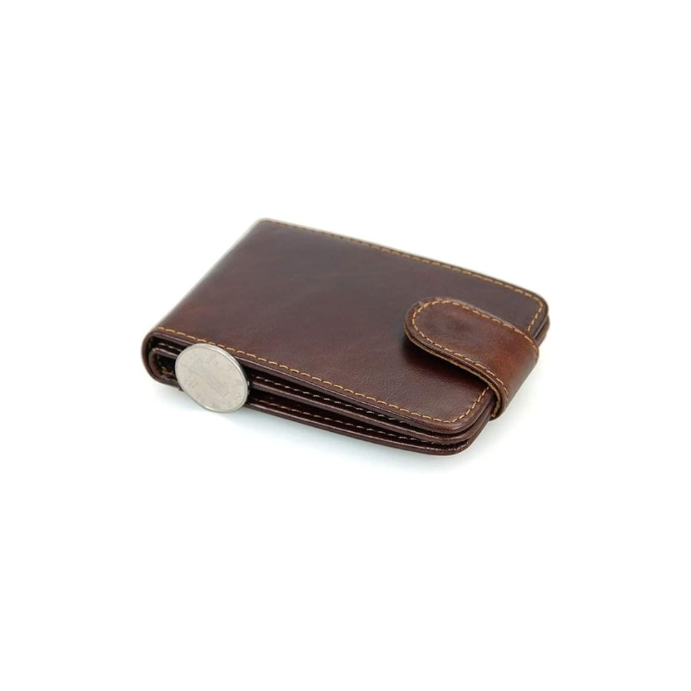 Men's Bifold Leather Wallet Brown