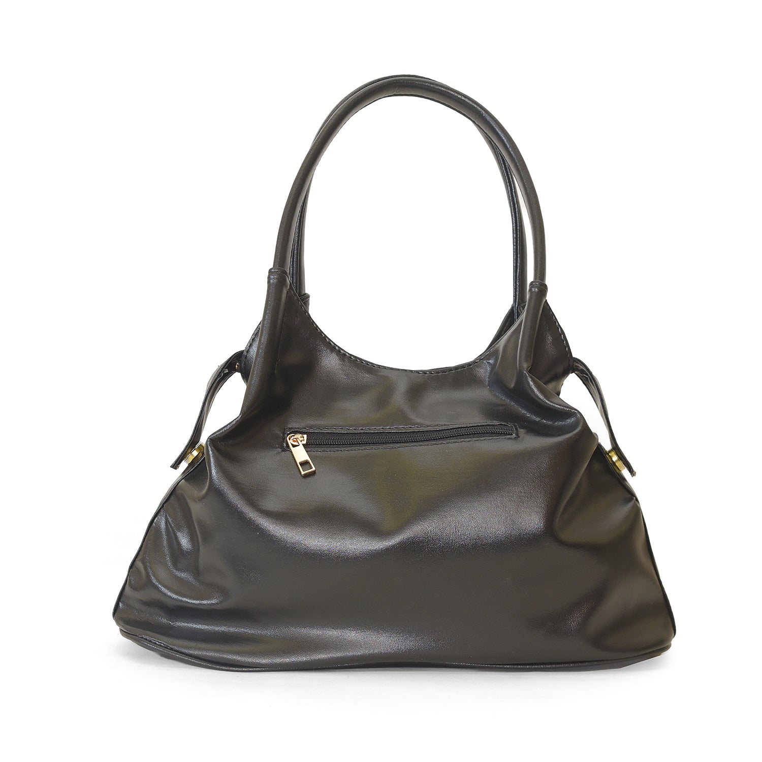 Miami Black Top-Handle Tote Vegan Leather Hobo Bag For Women