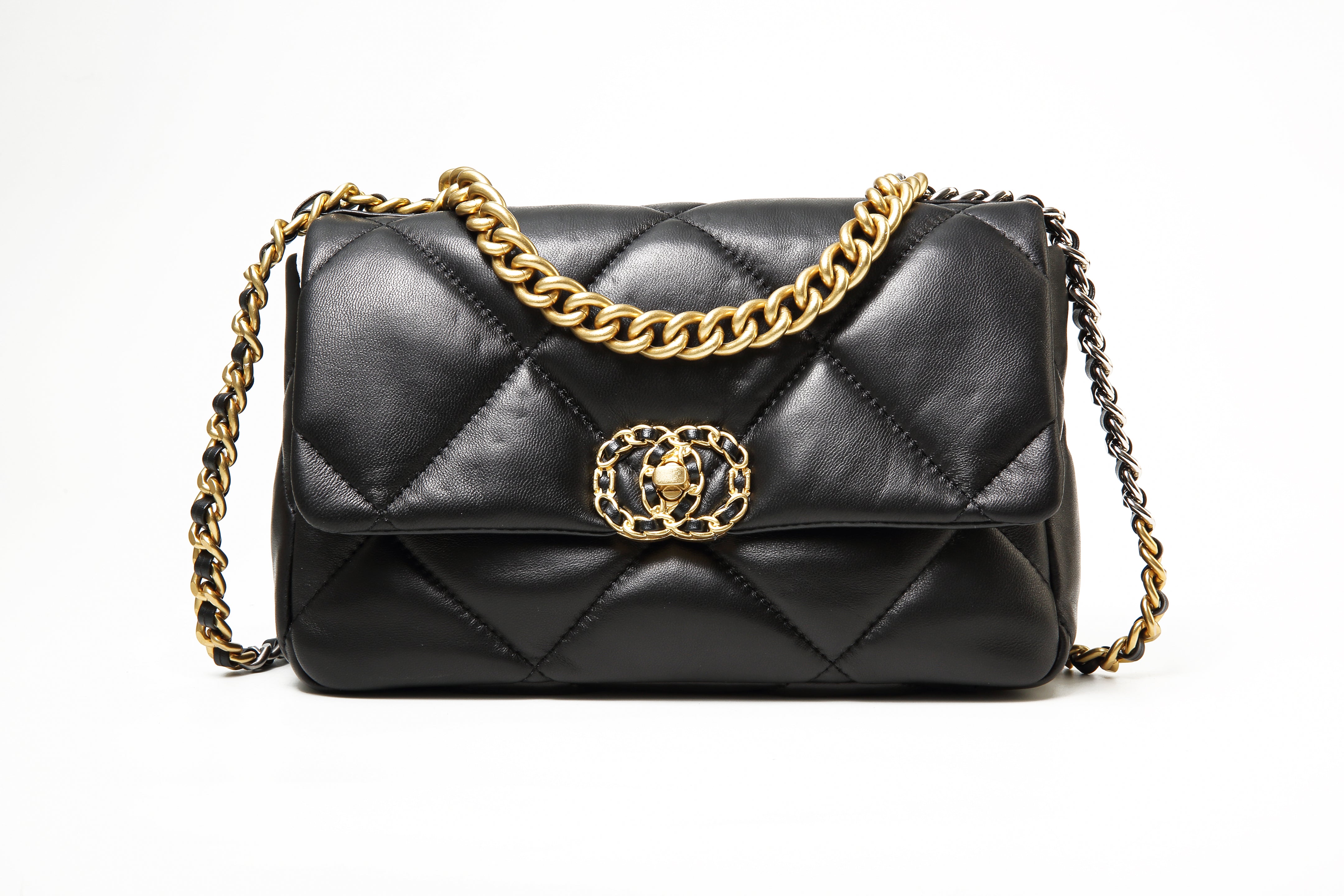 Sienna Black Sheepskin Chain Clutch Bag, High-End Light Luxury Women's Shoulder Crossbody Bag