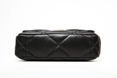 Sienna Black Sheepskin Chain Clutch Bag, High-End Light Luxury Women's Shoulder Crossbody Bag