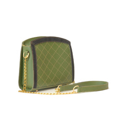 Sonic Green Vegan Leather Shoulder & Crossbody Bag