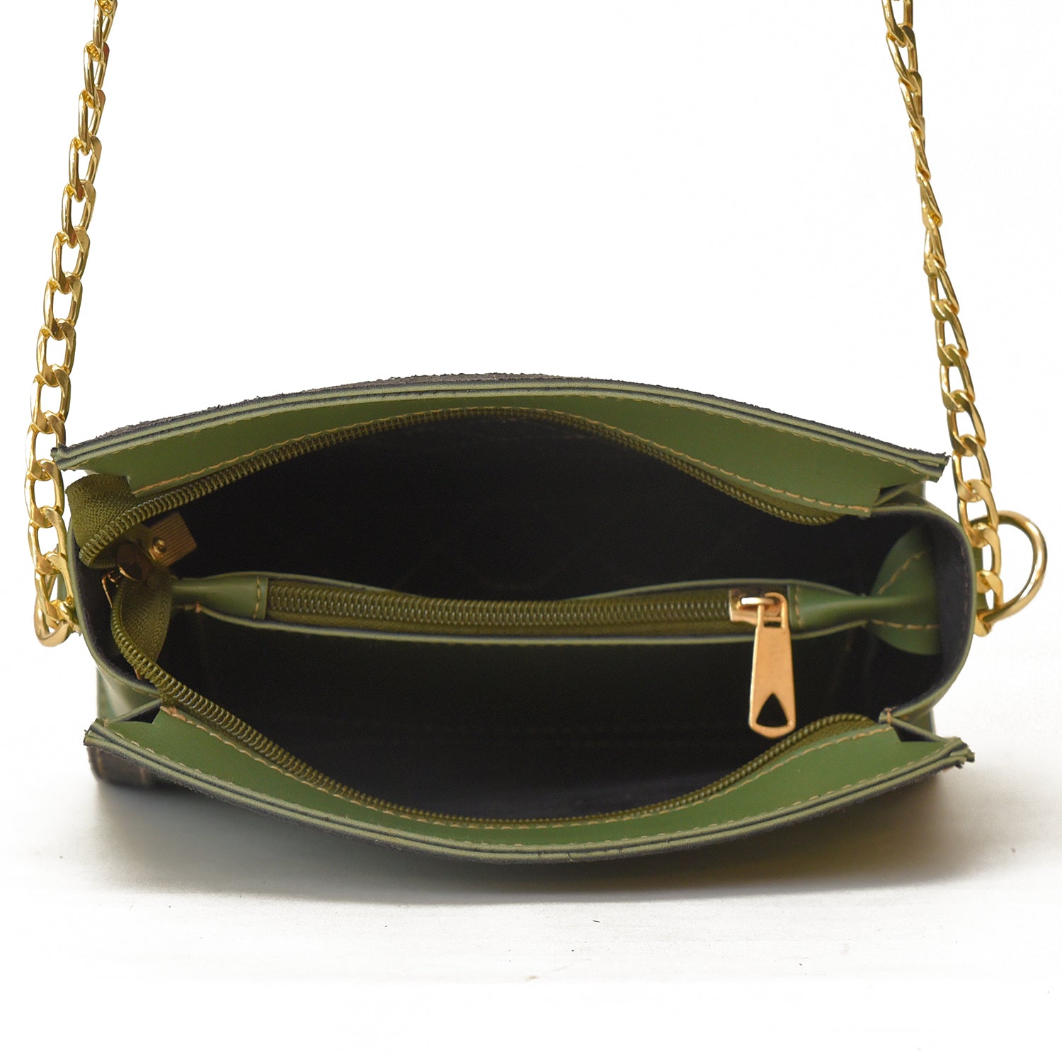 Sonic Green Vegan Leather Shoulder & Crossbody Bag