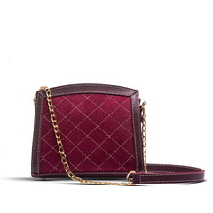 Sonic Maroon Vegan Leather Shoulder & Crossbody Bag For Women