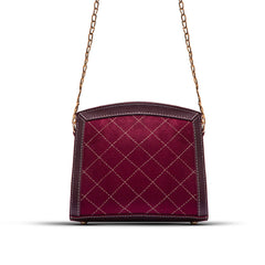 Sonic Maroon Vegan Leather Shoulder & Crossbody Bag For Women