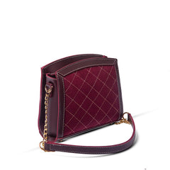 Sonic Maroon Vegan Leather Shoulder & Crossbody Bag For Women