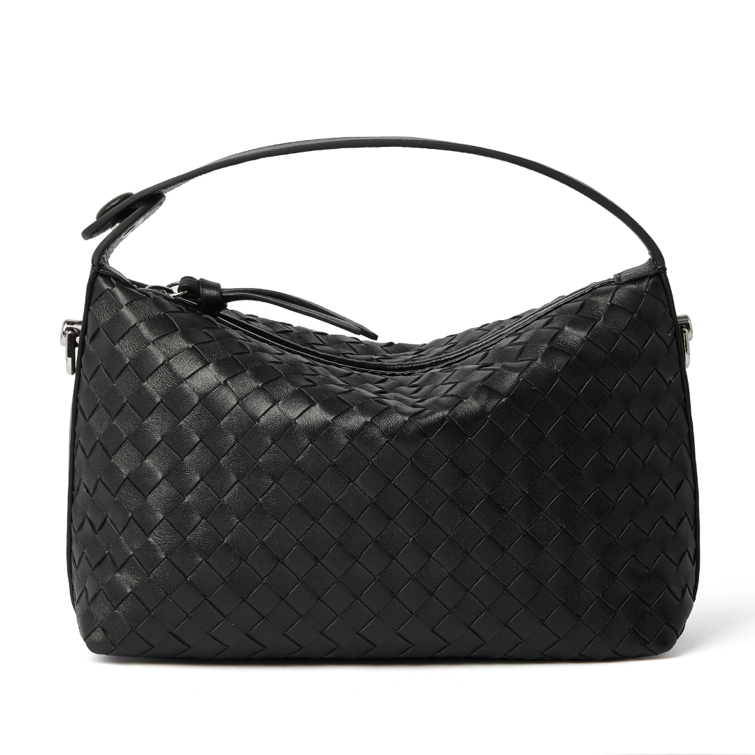 Talia Black Quilted Genuine Leather Crossbody Handbag For Women