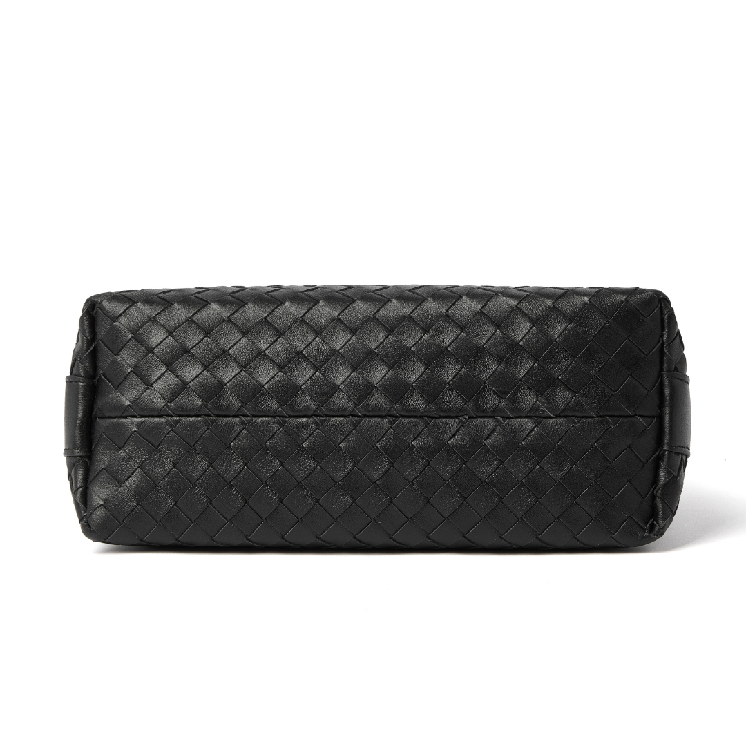 Talia Black Quilted Genuine Leather Crossbody Handbag For Women