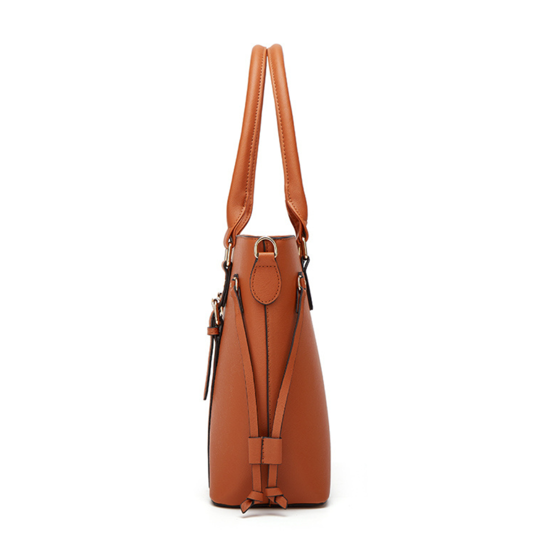 Kiara 3-piece Brown Handbag Set