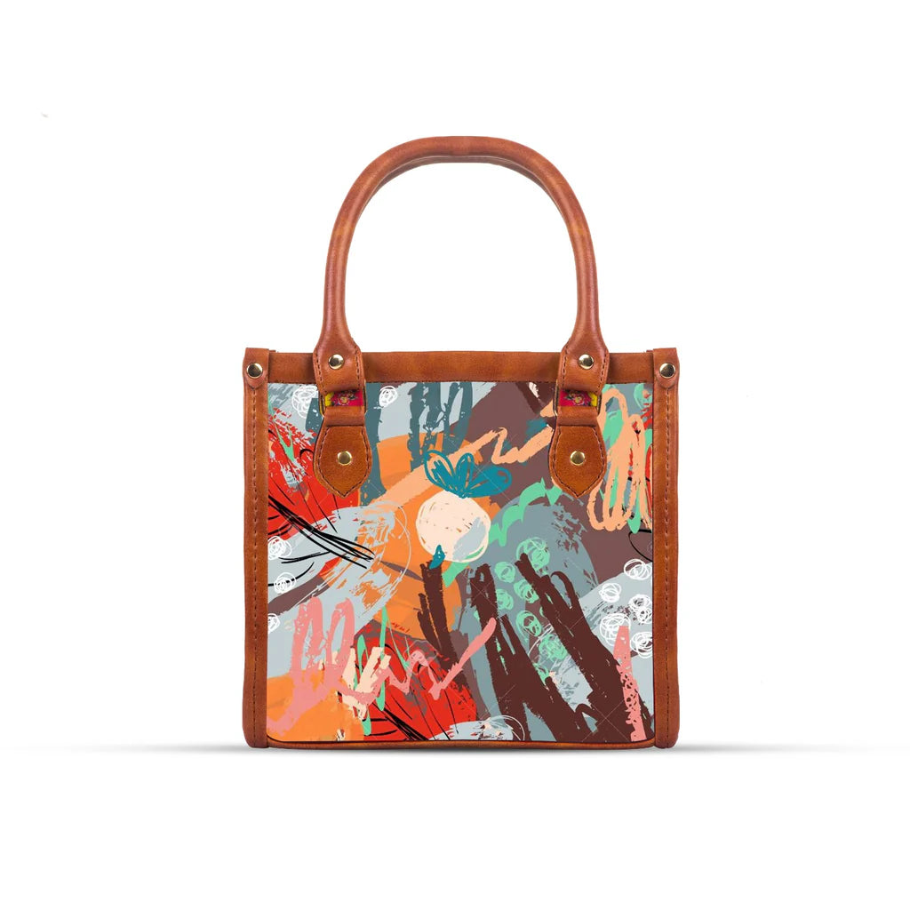 Abstract art handbag for women